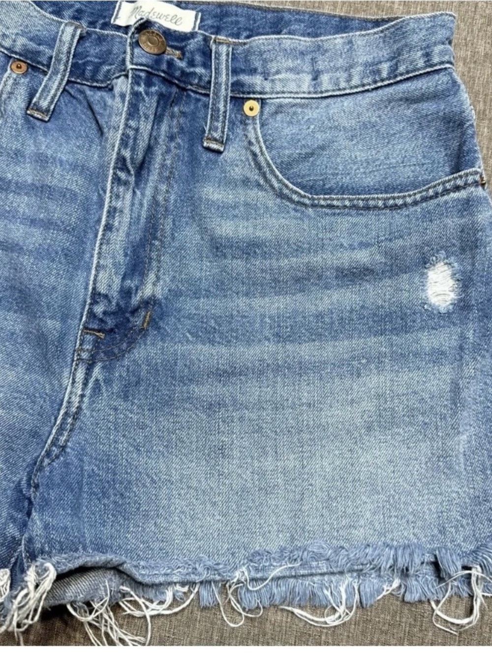 Madewell Blue Denim Dad Jean Short size 28